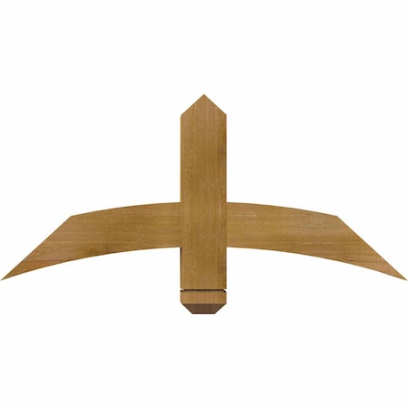 Ekena Millwork Bellingham Rough Sawn Timber Gable Bracket, Western Red Cedar, 36"W x 16"H x 4"D x 4"F, 11/12 Pitch GBW036X16X0404BEL00RWR